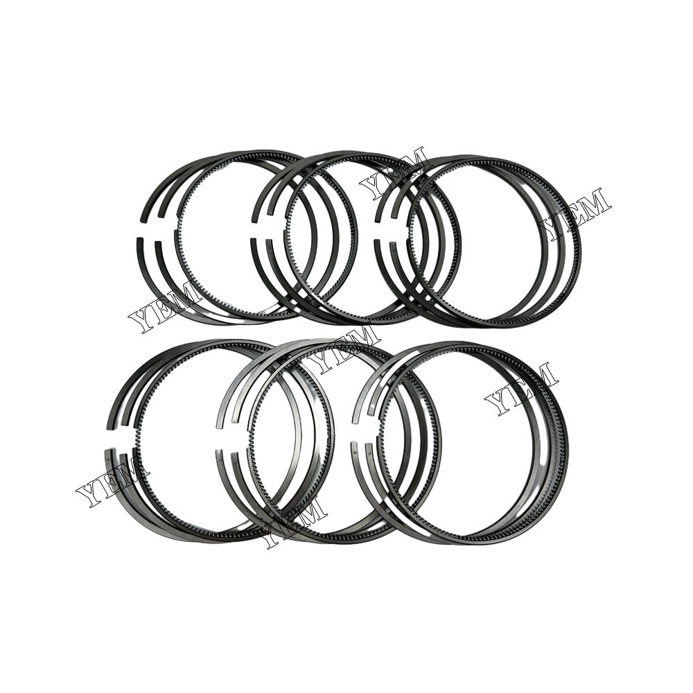For Isuzu Piston Rings Set STD 6x 6M61 Engine Spare Parts YEMPARTS