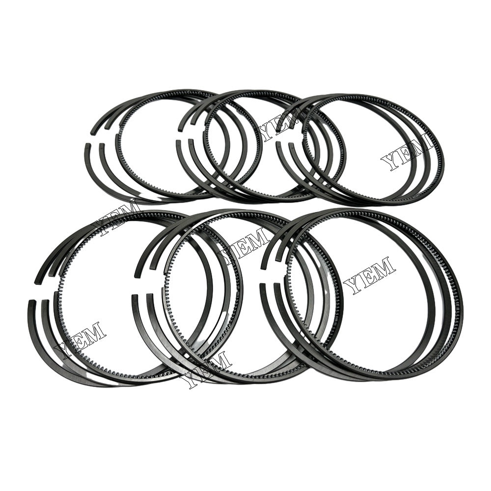 For Isuzu Piston Rings Set STD 6x 6M61 Engine Spare Parts YEMPARTS