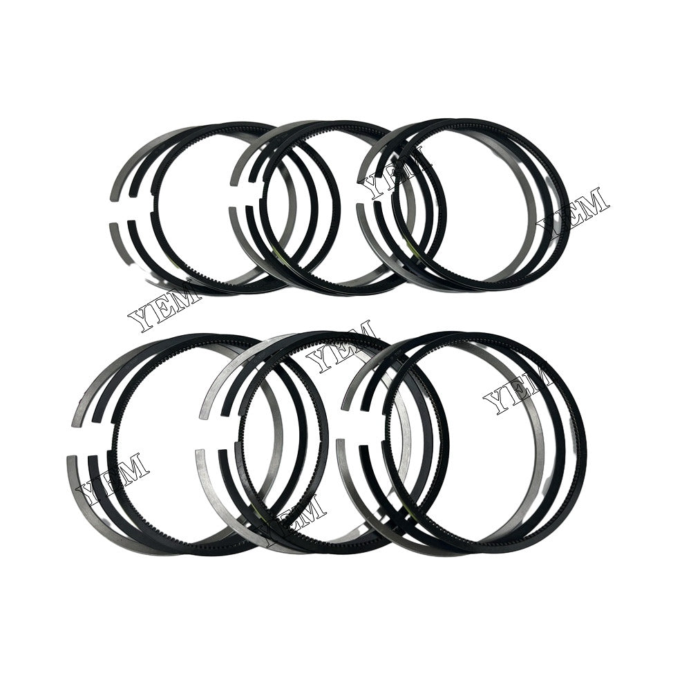 For Cummins Piston Rings Set STD 6x 3802750 6BT5.9 Engine Spare Parts YEMPARTS