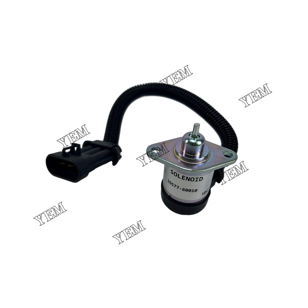 For Kubota Stop Solenoid 12V 1G577-60010 1G577-60011 V3800 Engine Parts YEMPARTS