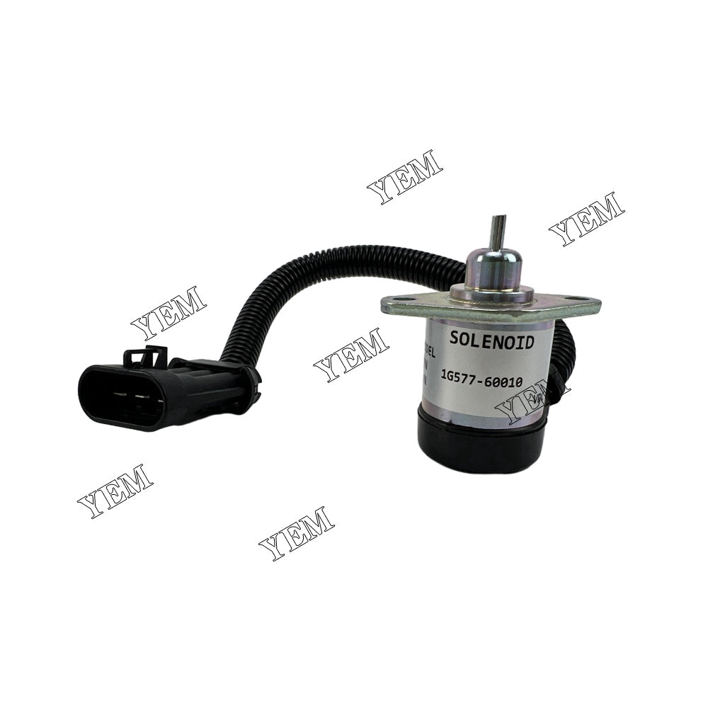 For Kubota Stop Solenoid 12V 1G577-60010 1G577-60011 V3800 Engine Parts YEMPARTS