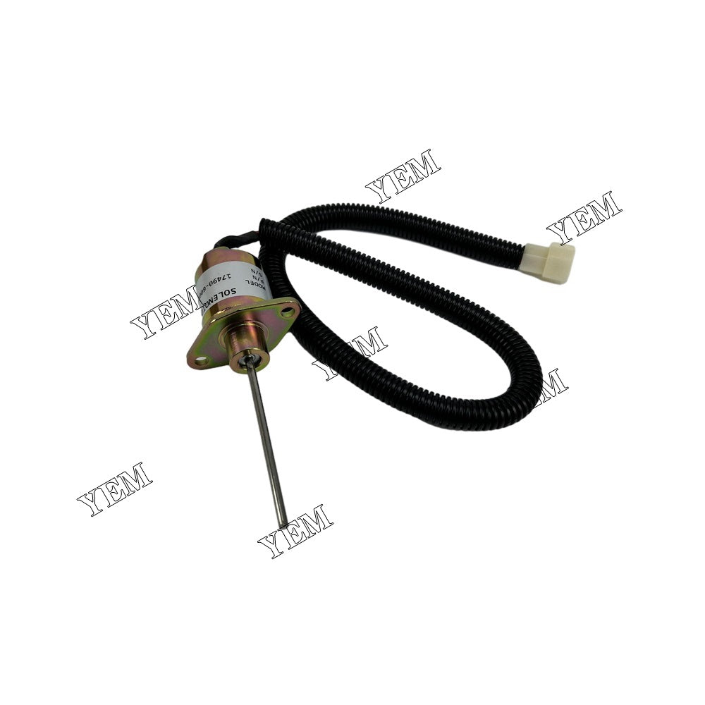 For Kubota Stop Solenoid SA-4310-12 17490-60010 D1703 Engine Parts YEMPARTS