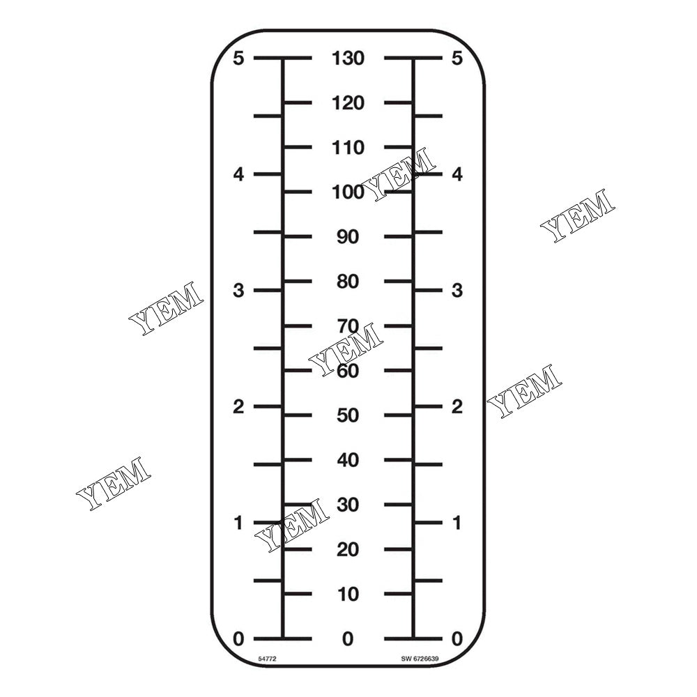 6726639 130 mm Depth Decal For Bobcat Loaders engine parts YEMPARTS