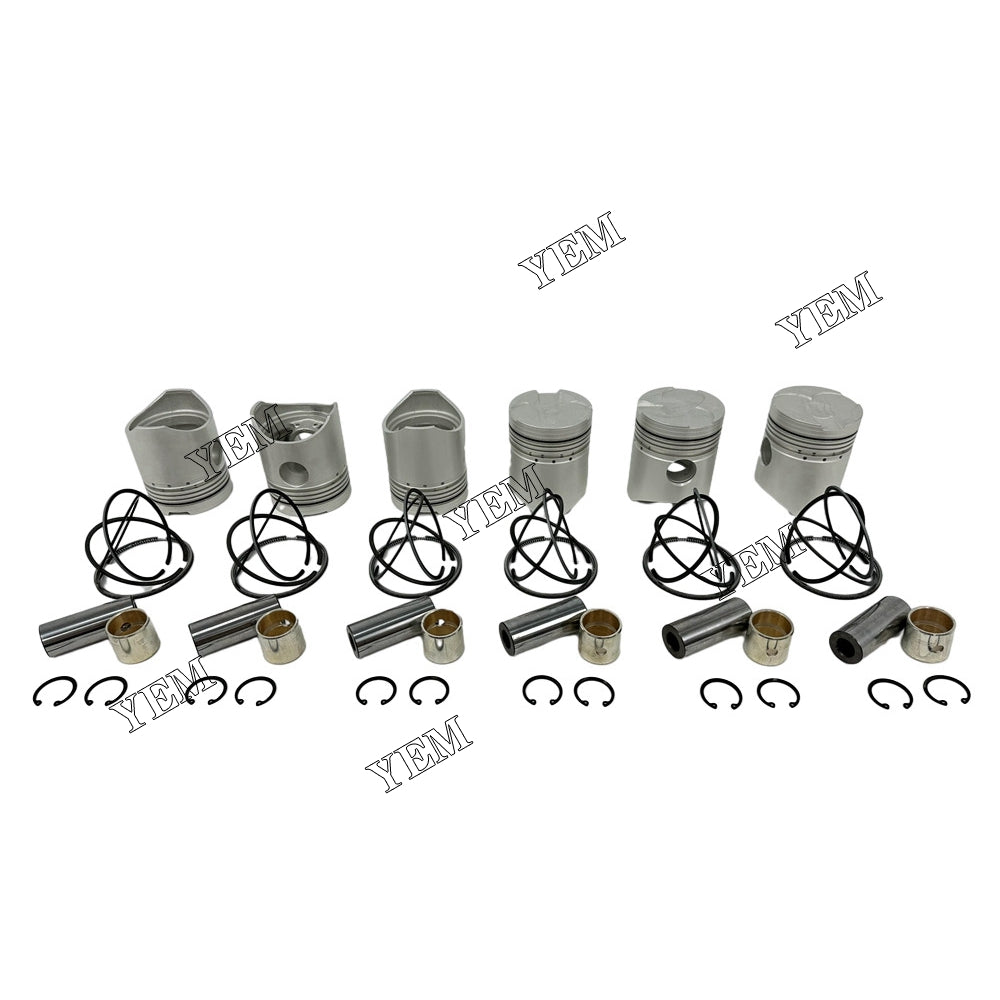 6 pcs DA120 Piston With Rings For Isuzu DA120 diesel engines For Isuzu