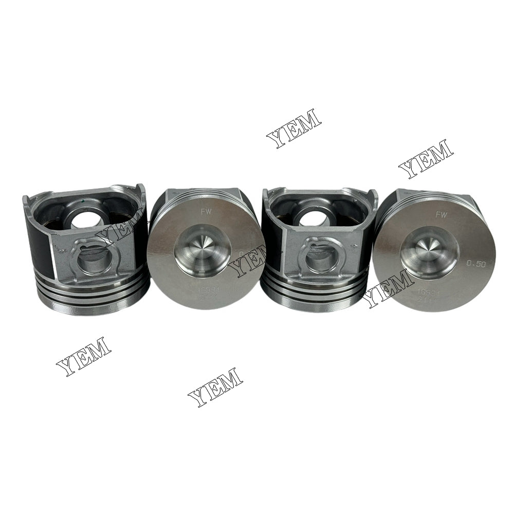 4pcs 1G831-2910 C2.4 OEM Piston STD & Pin &Circlip For Caterpillar C2.4 diesel engines For Caterpillar