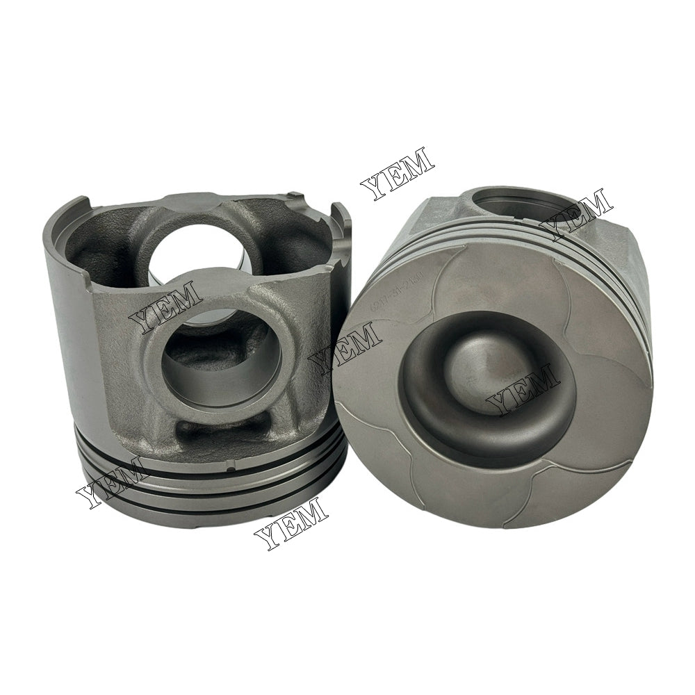 6 pcs 6217-31-2130 6D140 OEM Piston STD & Pin &Circlip For Komatsu 6D140 diesel engines For Komatsu