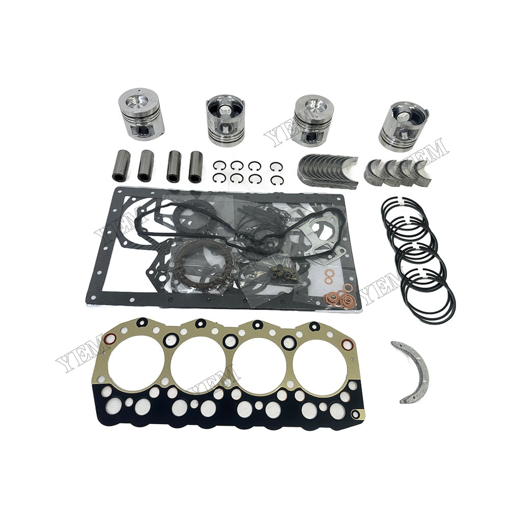 3044 Piston With ring set Gasket kit main and connecting rod bearings Set For Mitsubishi Foe Caterpillar