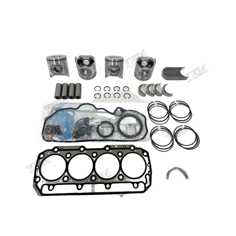 16V Piston With ring set Gasket kit main and connecting rod bearings Set For Yanmar 4TNV98 Engine Foe Yanmar