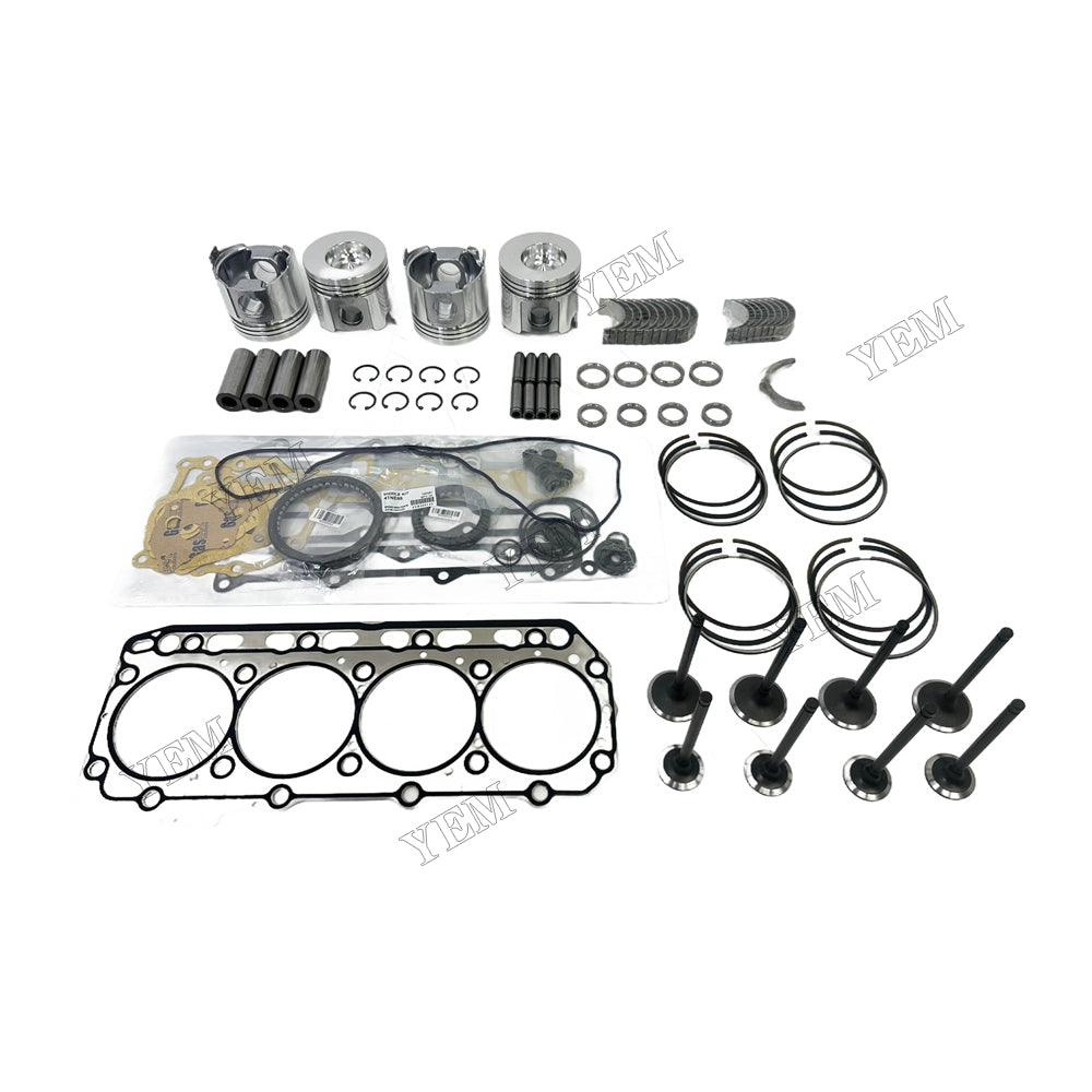 4TNE88 Piston W Ring Kit Gasket Set Main Connecting rod bearings Set Valve Train For Yanmar Foe Yanmar