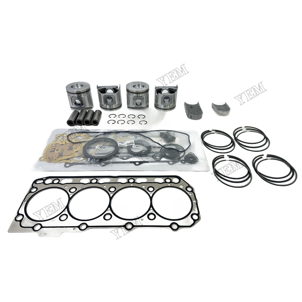 4TNE88 Piston and piston ring set Gasket kit main and connecting rod bearings For Yanmar