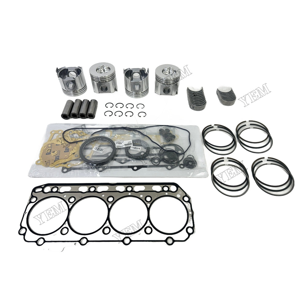 4TNV88 Piston and piston ring set Gasket kit main and connecting rod bearings For Yanmar Foe Yanmar