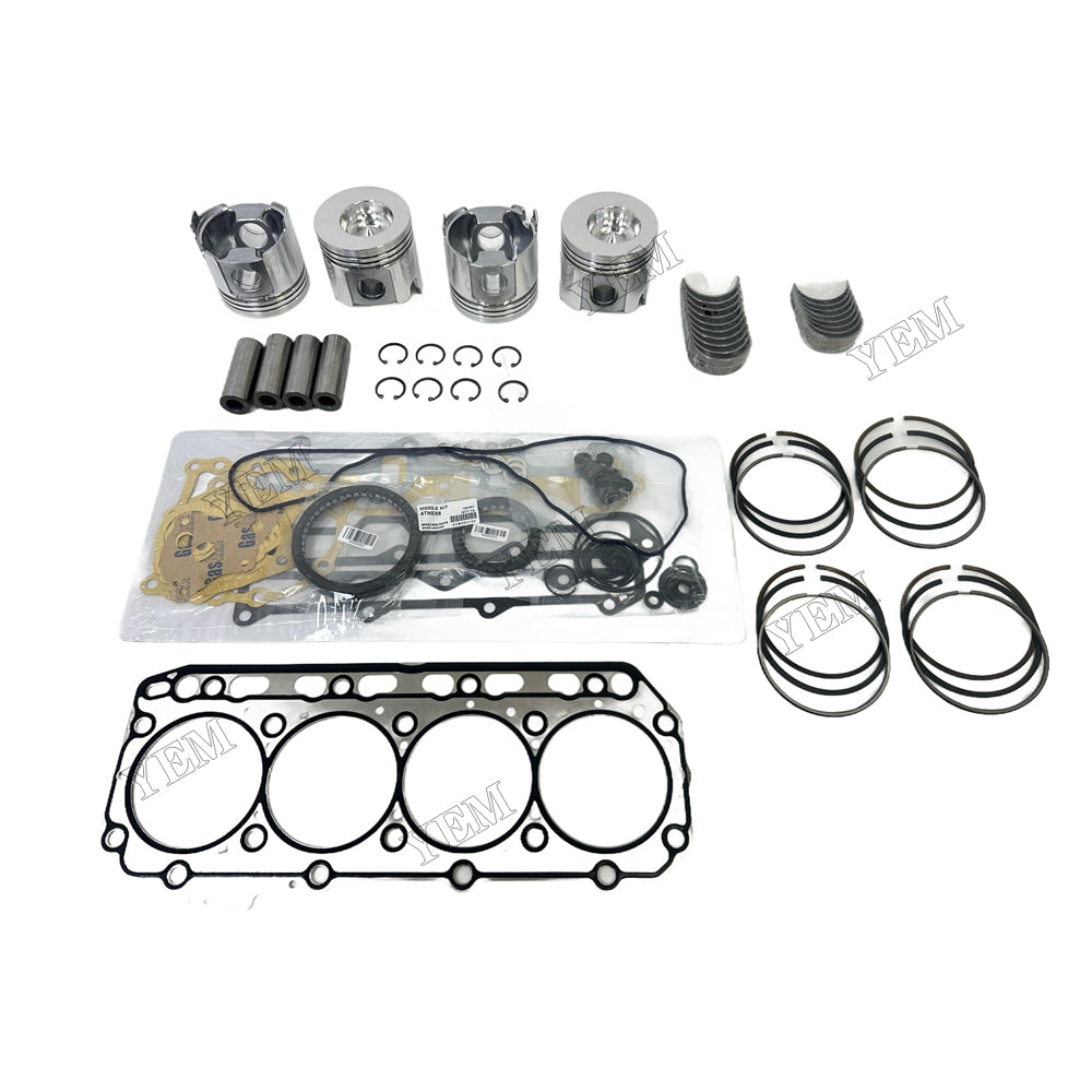 4TNV88 Piston and piston ring set Gasket kit main and connecting rod bearings For Yanmar Foe Yanmar