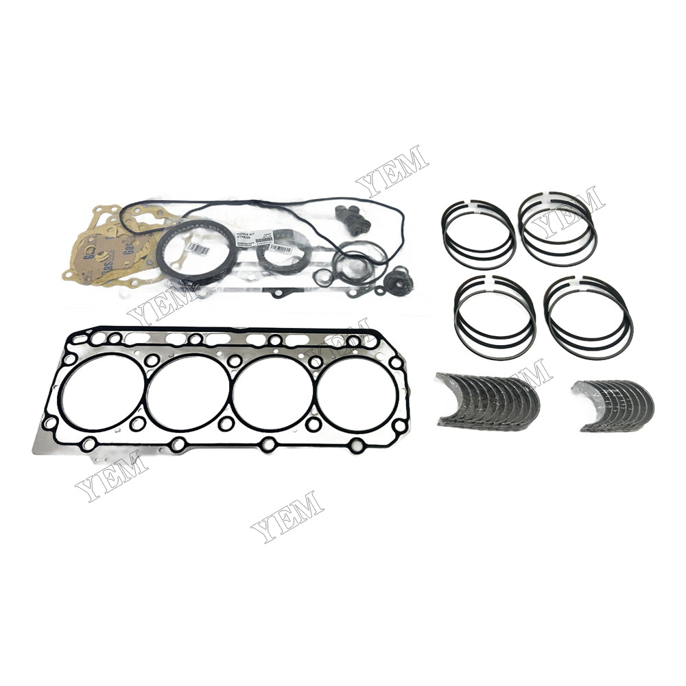 Piston ring set Gasket kit main and connecting rod bearings For Yanmar 4TNV88 Engine Foe Yanmar