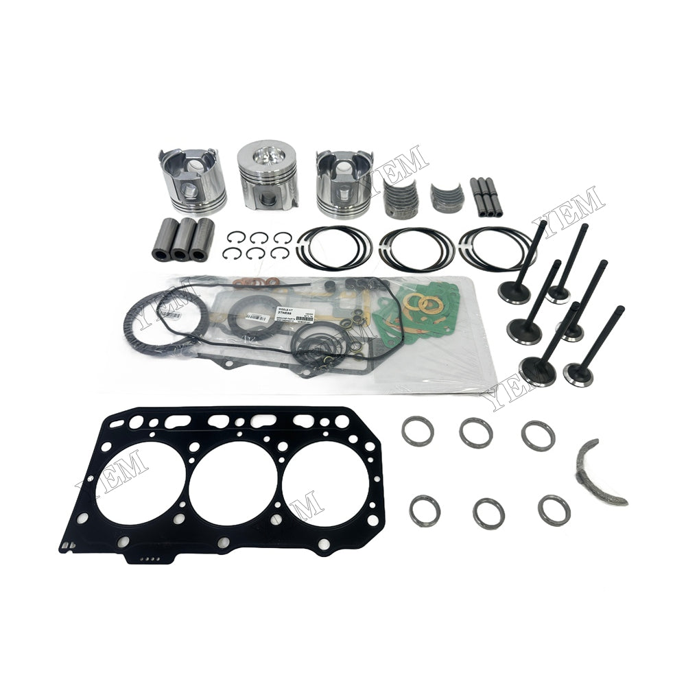 Piston W Ring Kit Gasket Set Main Connecting rod bearings Set Valve Train For Yanmar 3TNE88 Engine Foe Yanmar