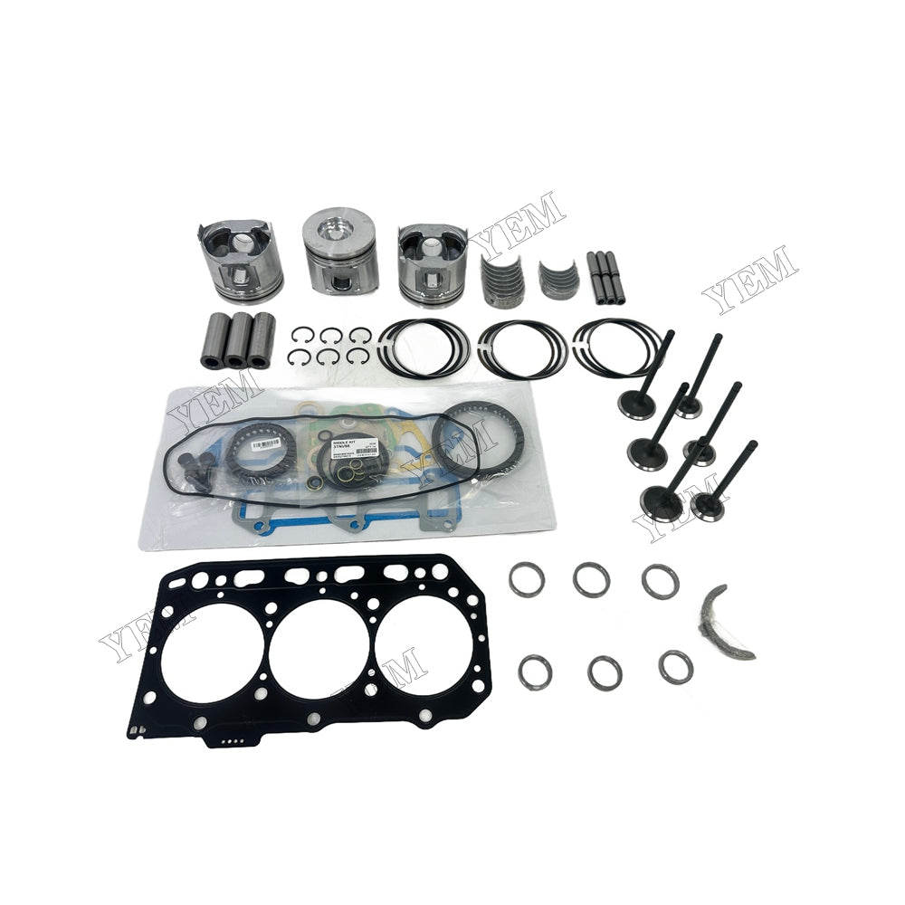 Piston W Ring Kit Gasket Set Main Connecting rod bearings Set Valve Train For Yanmar 3TNE88 Engine Foe Yanmar