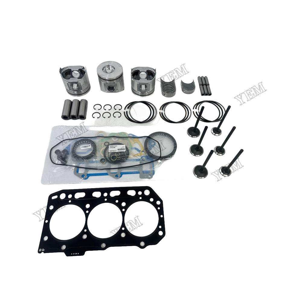 Engine Overhaul Kit Main And Rod bearings Gasket Set Valve Guide For Yanmar 3TNV88 Engine Foe Yanmar