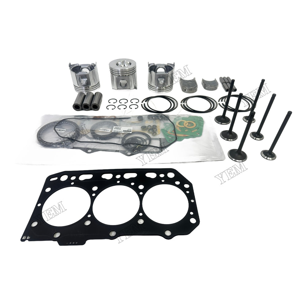 Engine Overhaul Kit Main And Rod bearings Gasket Set Valve Guide For Yanmar 3TNV88 Engine Foe Yanmar