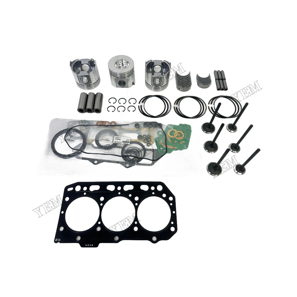 Engine Overhaul Kit Main And Rod bearings Gasket Set Valve Guide For Yanmar 3TNV88 Engine Foe Yanmar