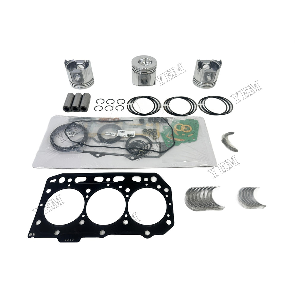 Piston With ring set Gasket kit main and connecting rod bearings Set For Yanmar 3TNV88 Engine Foe Yanmar