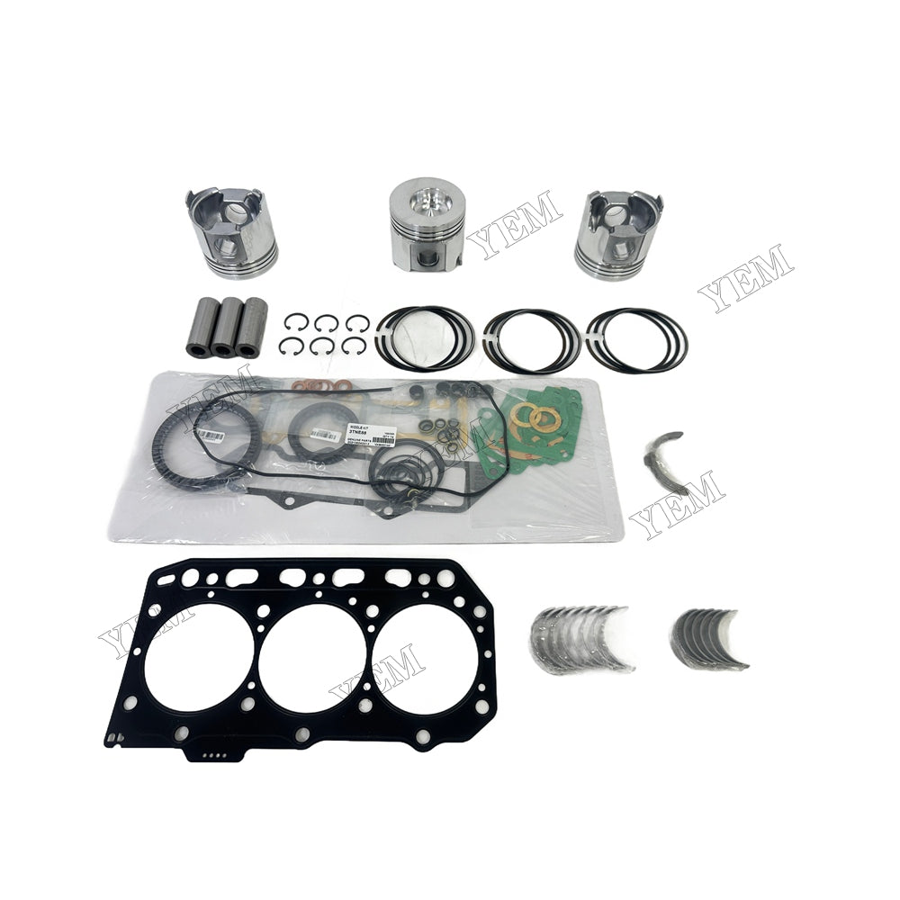 3TNE88 Piston With ring set Gasket kit main and connecting rod bearings Set For Yanmar Foe Yanmar