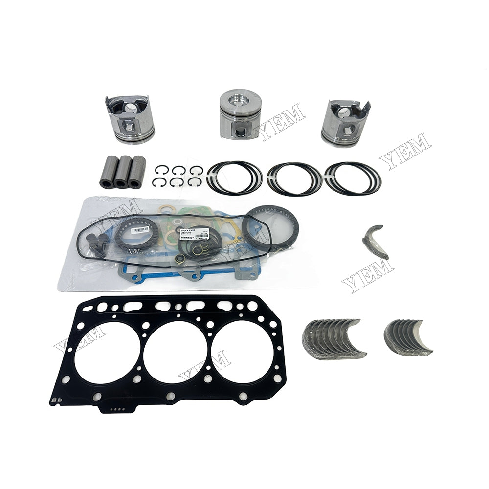 Piston With ring set Gasket kit main and connecting rod bearings Set For Yanmar 3TNV88 Engine Foe Yanmar