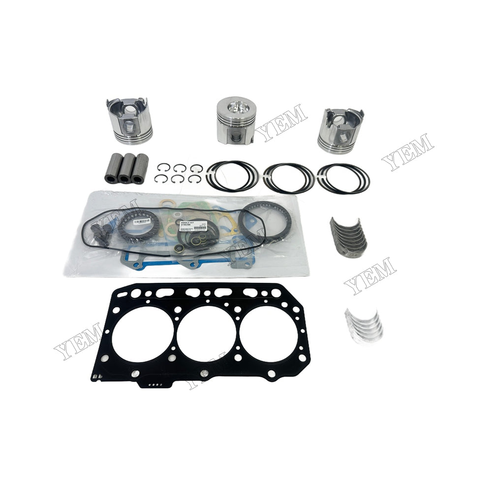 Piston and piston ring set Gasket kit main and connecting rod bearings For Yanmar 3TNE88 Engine Foe Yanmar