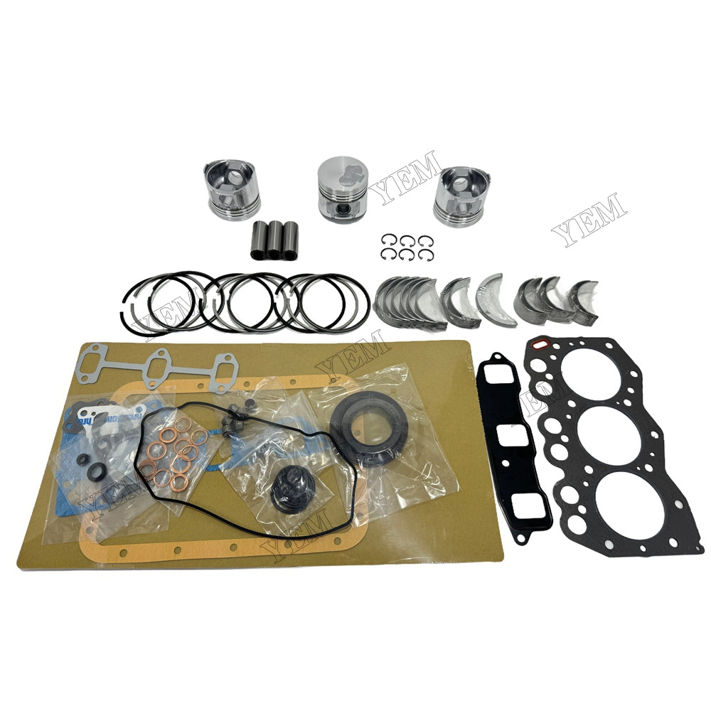 Piston With ring set Gasket kit main and connecting rod bearings Set For Yanmar 3TNE68 Engine