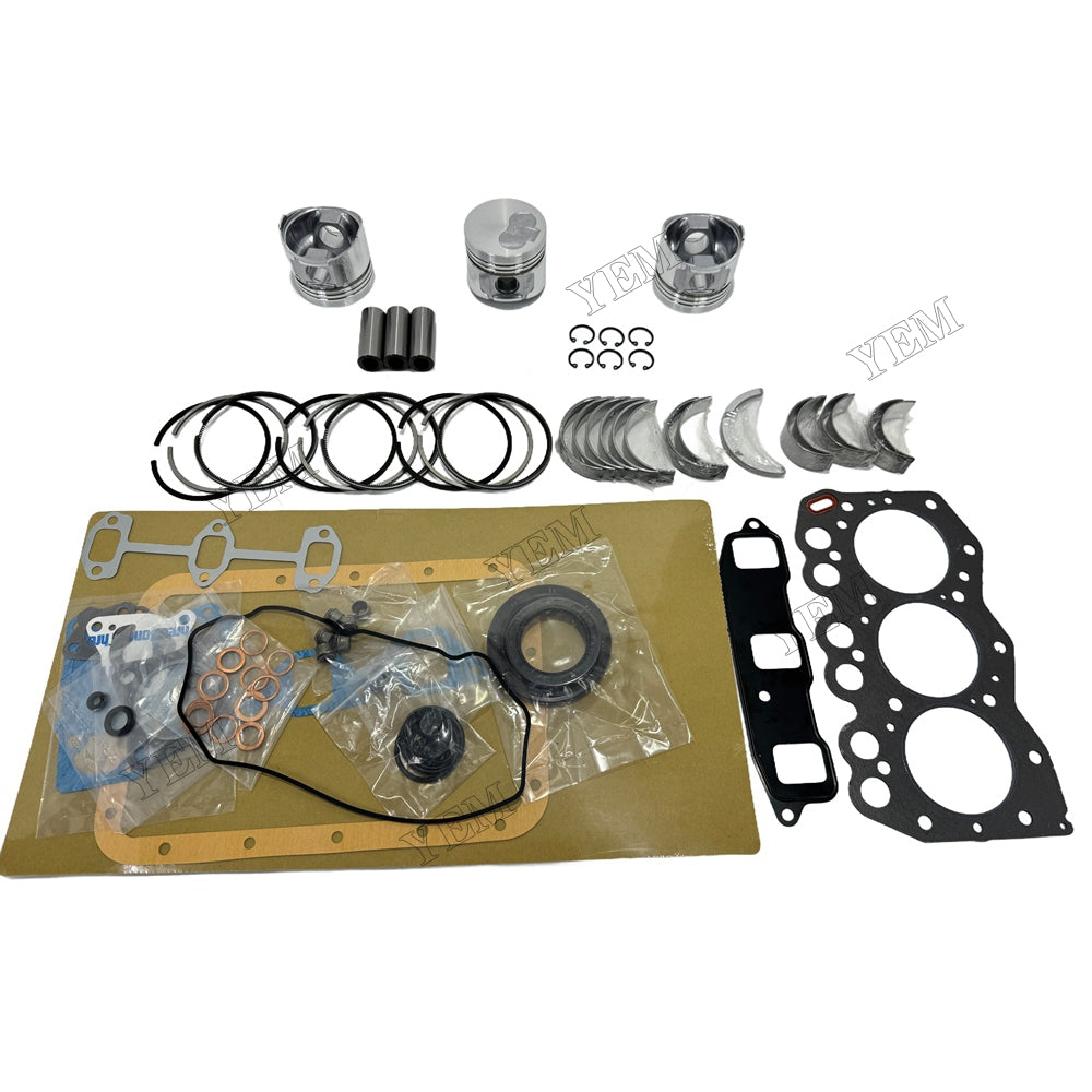 Piston With ring set Gasket kit main and connecting rod bearings Set For Yanmar 3TNE68 Engine Foe Yanmar