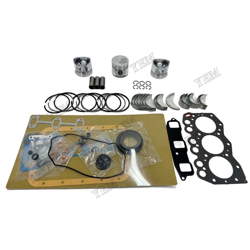 Piston With ring set Gasket kit main and connecting rod bearings Set For Yanmar 3TNE68 Engine Foe Yanmar