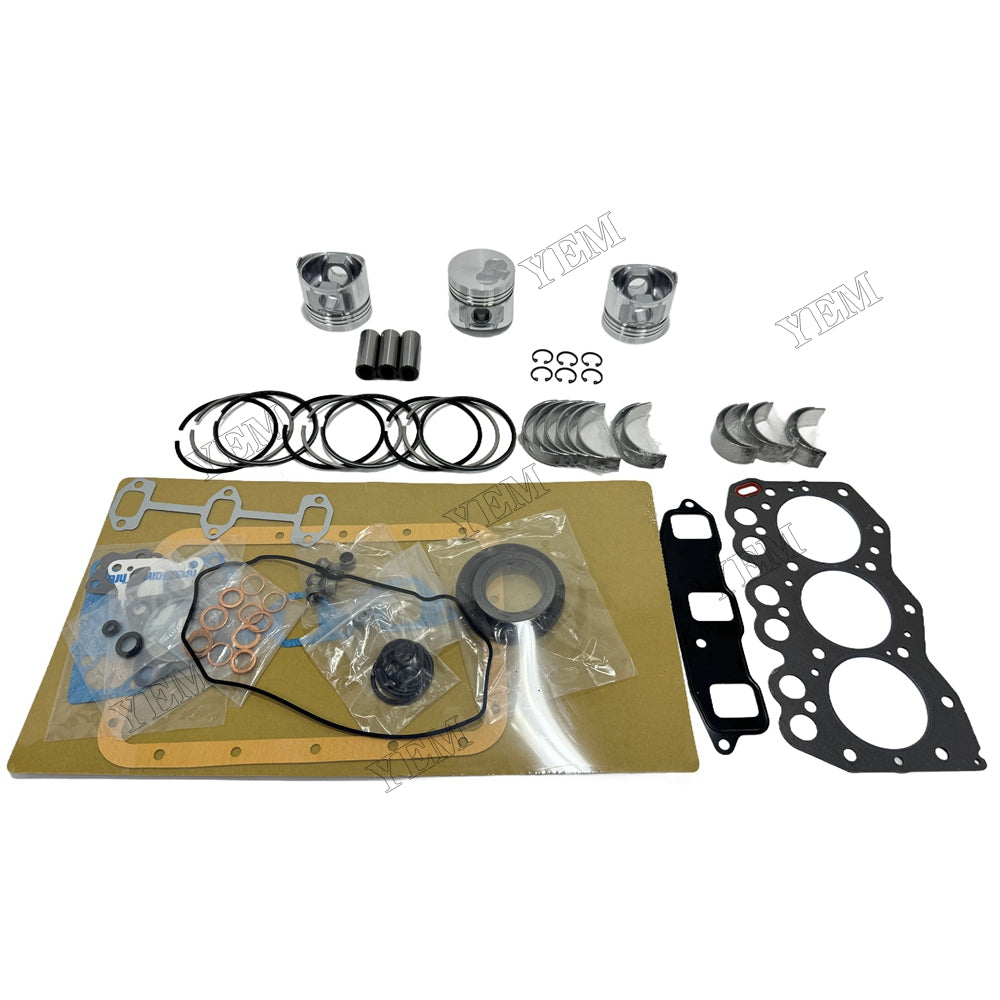 Piston and piston ring set Gasket kit main and connecting rod bearings For Yanmar 3TNA68 Engine