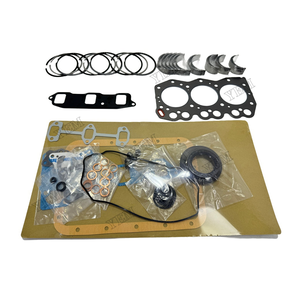 Piston ring set Gasket kit main and connecting rod bearings For Yanmar 3TNE68 Engine
