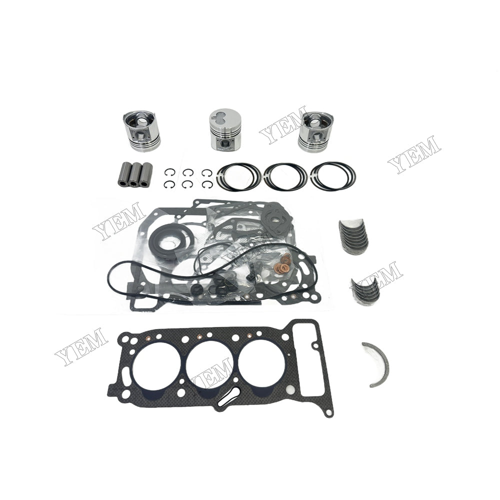Piston With ring set Gasket kit main and connecting rod bearings Set For Isuzu 3KR1 Engine Foe Isuzu