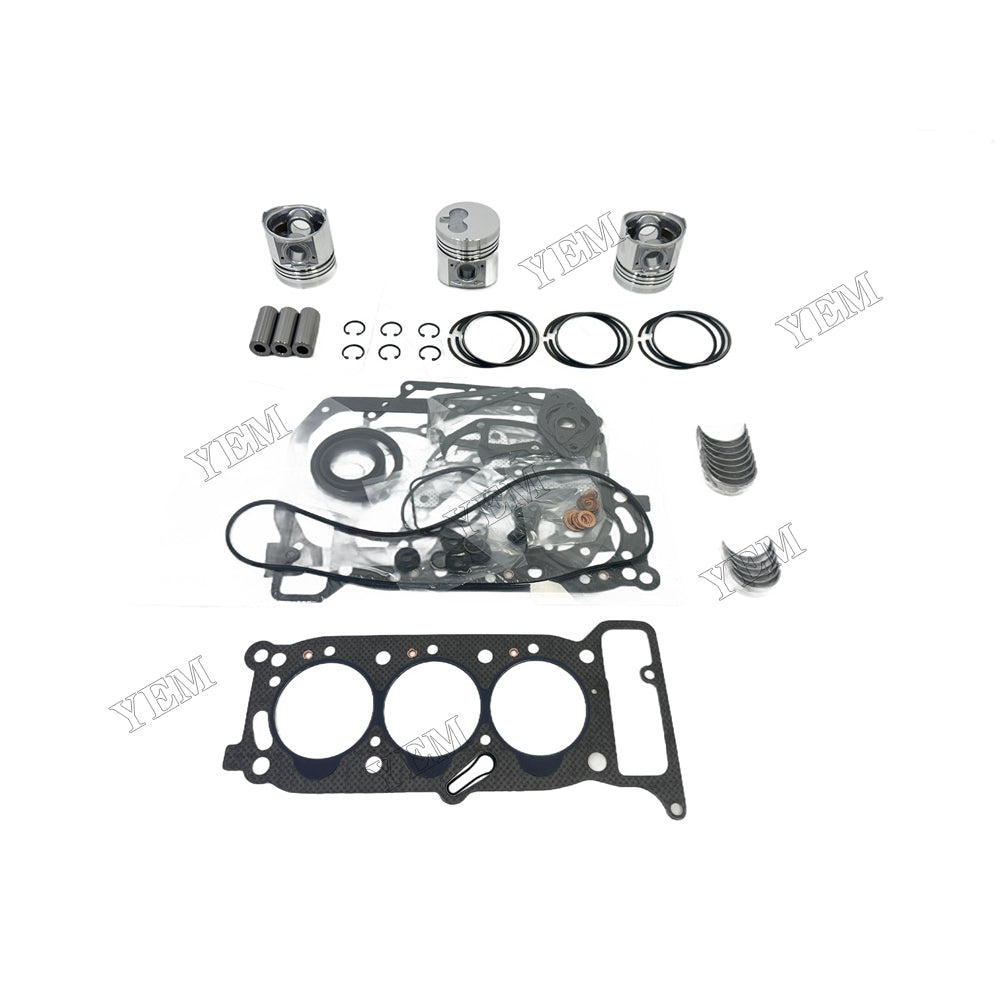 3KR1 Piston and piston ring set Gasket kit main and connecting rod bearings For Isuzu Foe Isuzu