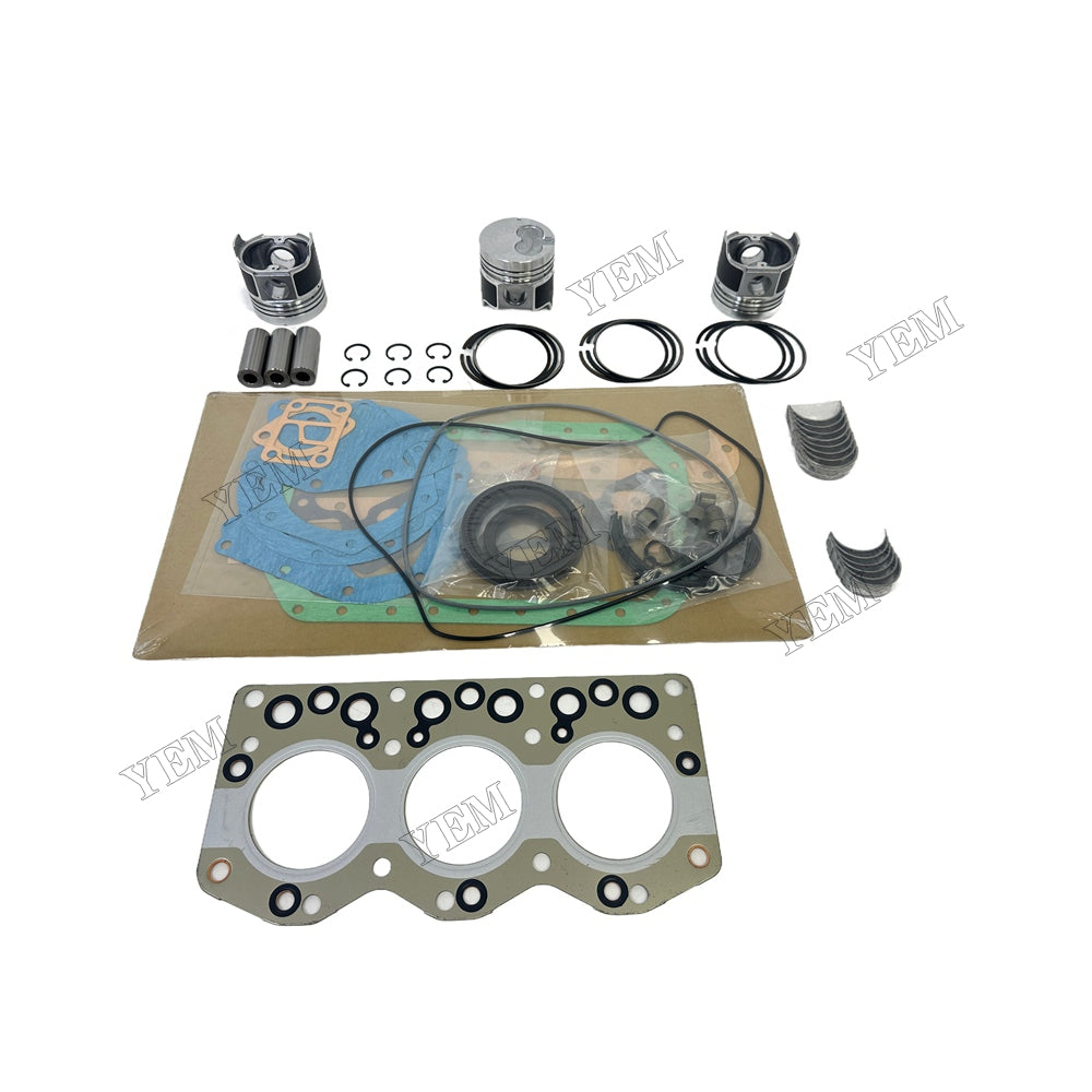 Piston and piston ring set Gasket kit main and connecting rod bearings For Isuzu 3AE1 Engine Foe Isuzu