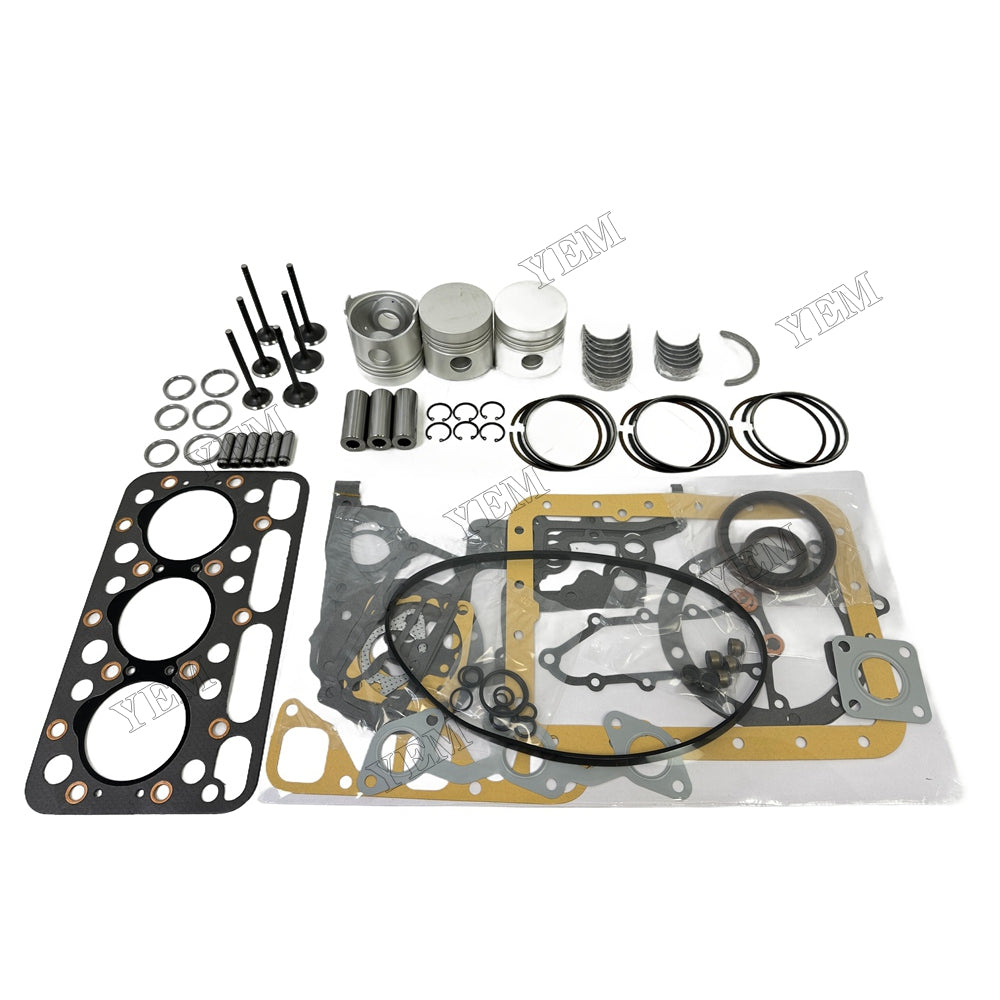 D1101 Piston W Ring Kit Gasket Set Main Connecting rod bearings Set Valve Train For Kubota Foe Kubota