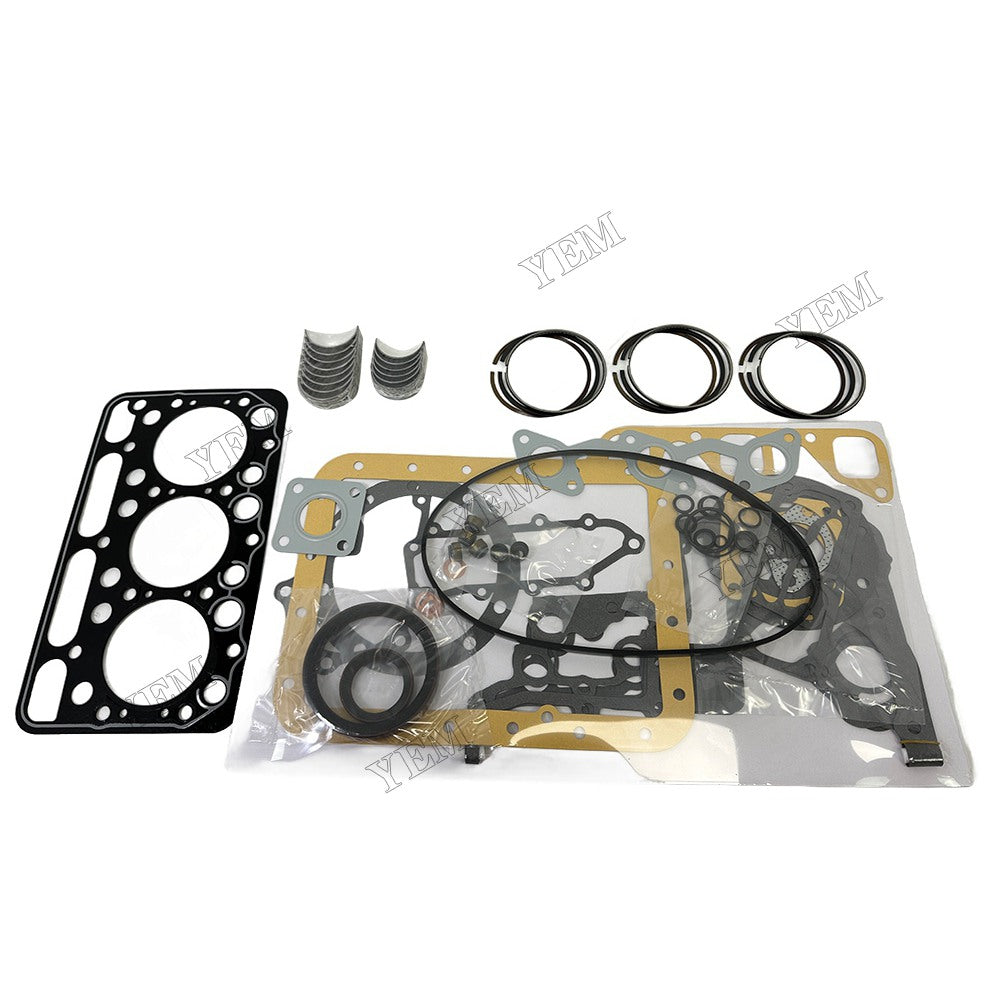 Piston ring set Gasket kit main and connecting rod bearings For Kubota D1402 Engine Foe Kubota