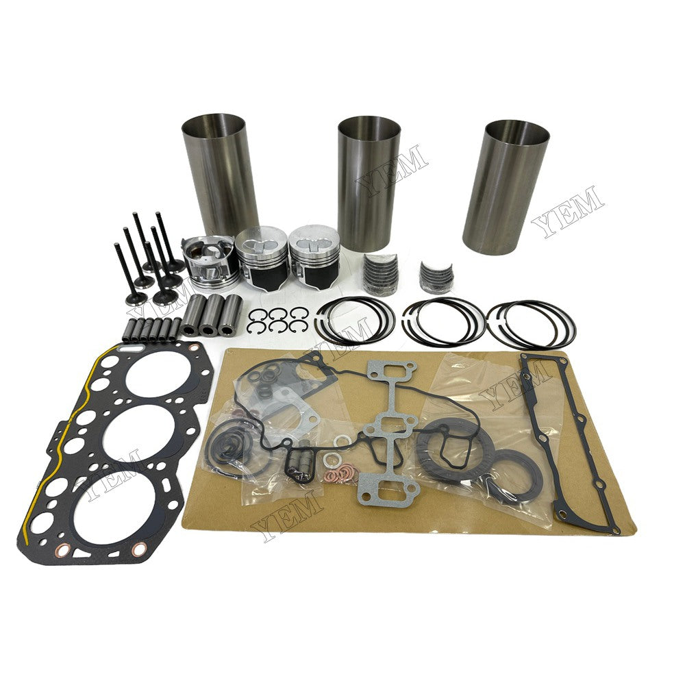Engine Overhaul Kit Main And Rod bearings Gasket Set Valve Guide For Yanmar 3TNV76 Engine Foe Yanmar