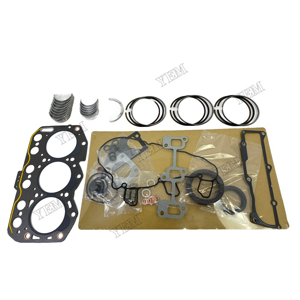 3TNV76 Piston ring set Gasket kit Crankshaft and Rod Bearings Set For Yanmar Foe Yanmar