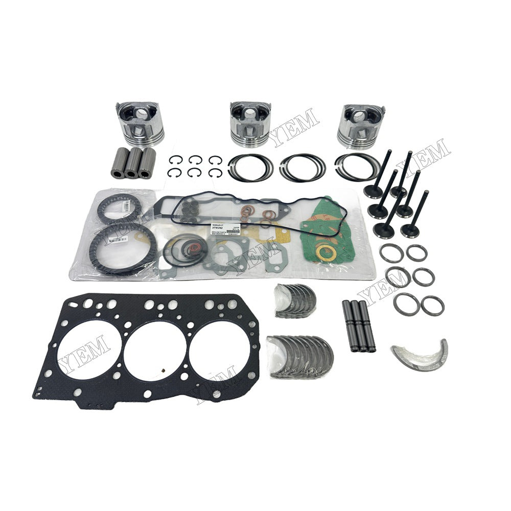 Piston W Ring Kit Gasket Set Main Connecting rod bearings Set Valve Train For Yanmar 3TNV82A Engine Foe Yanmar