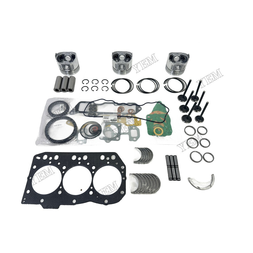 Piston W Ring Kit Gasket Set Main Connecting rod bearings Set Valve Train For Yanmar 3TNV82A Engine Foe Yanmar