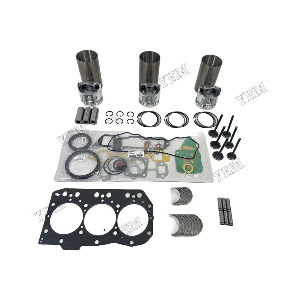 Engine Overhaul Kit Main And Rod bearings Gasket Set Valve Guide For Yanmar 3TNV82 Engine Foe Yanmar