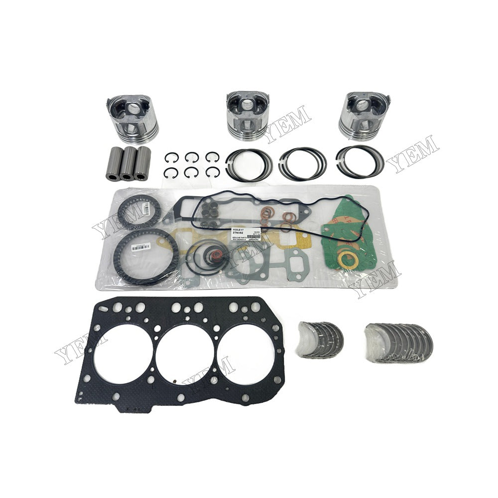 3TNV82 Piston and piston ring set Gasket kit main and connecting rod bearings For Yanmar Foe Yanmar