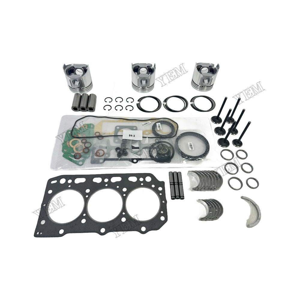 Piston W Ring Kit Gasket Set Main Connecting rod bearings Set Valve Train For Yanmar 3TNV84 Engine Foe Yanmar