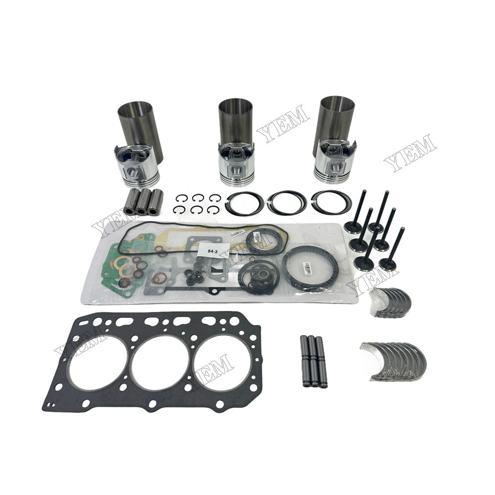 3TNV84 Engine Overhaul Kit Main And Rod bearings Gasket Set Valve Guide For Yanmar Foe Yanmar