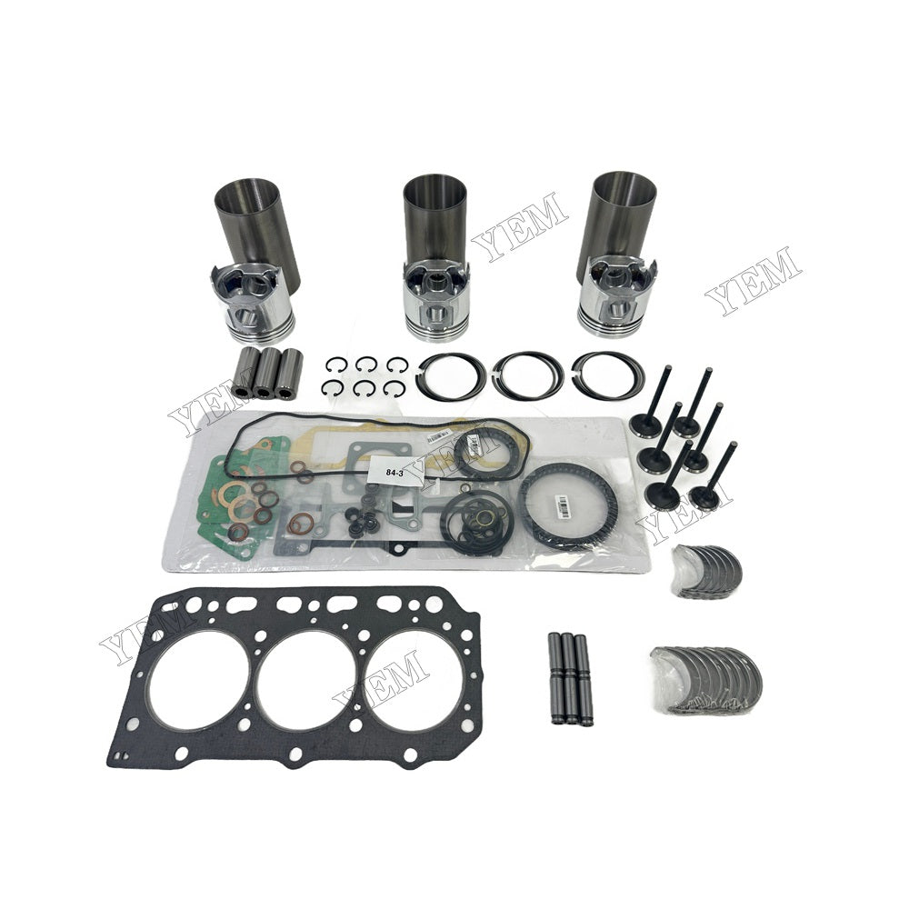 Engine Overhaul Kit Main And Rod bearings Gasket Set Valve Guide For Yanmar 3TNE84 Engine Foe Yanmar