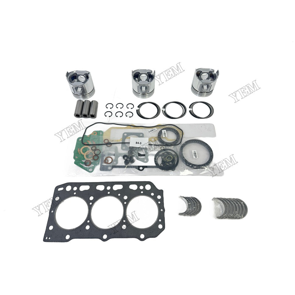 Piston and piston ring set Gasket kit main and connecting rod bearings For Yanmar 3TN84TL Engine Foe Yanmar