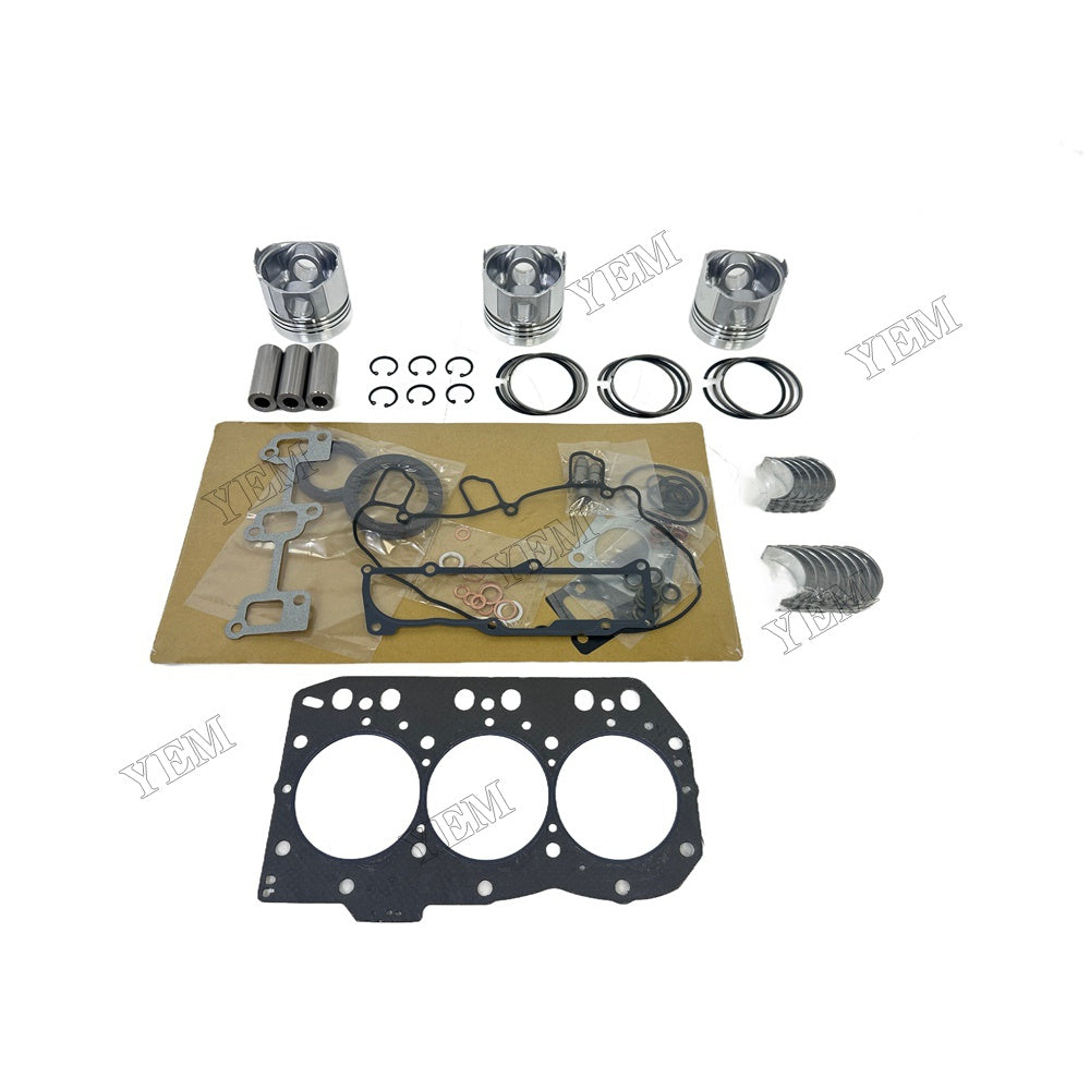 Piston and piston ring set Gasket kit main and connecting rod bearings For Yanmar 3TNC80 Engine Foe Yanmar