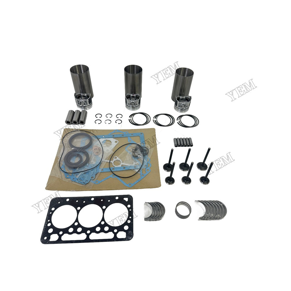 Engine Overhaul Kit Main And Rod bearings Gasket Set Valve Guide For Kubota 3D67E Engine Foe Kubota