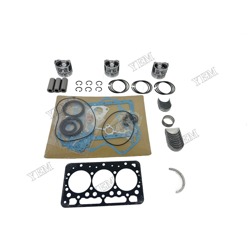 Piston With ring set Gasket kit main and connecting rod bearings Set For Kubota D722 Engine Foe Kubota