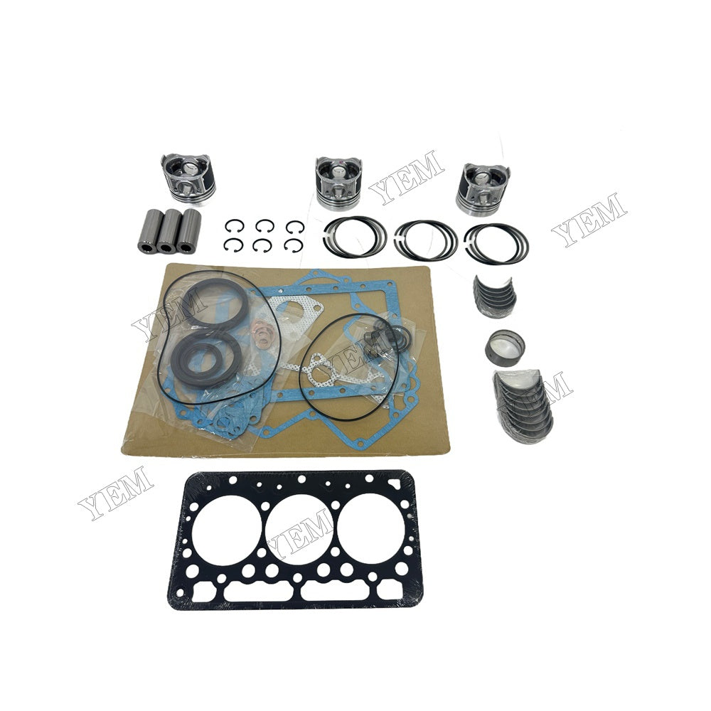 3D67E Piston and piston ring set Gasket kit main and connecting rod bearings For Kubota Foe Kubota